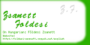 zsanett foldesi business card