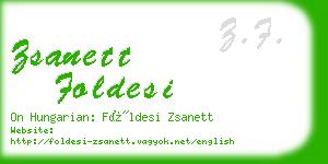 zsanett foldesi business card